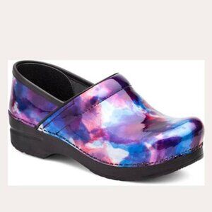 Dansko Women's Multicolor Professional Watercolor Leather Casual Clog Size 6